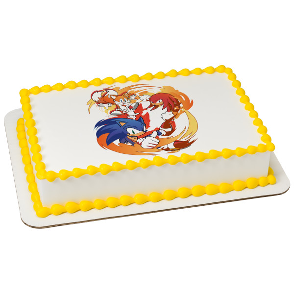 Sonic Gotta Go Fast PhotoCake® Edible Image®
