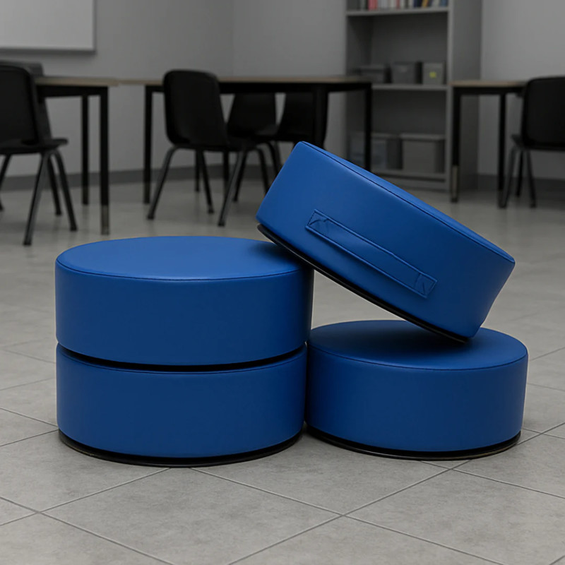 Soft-Twisty Floor Seats, Active Seating Cushion, Blue, Set of 4