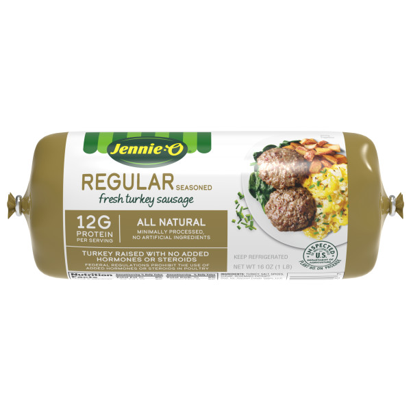 JENNIE-O(r) Turkey Sausage All-Natural Chub 12/1 lb. . C1N1 - Front No Plunge In Package (Hi Res)