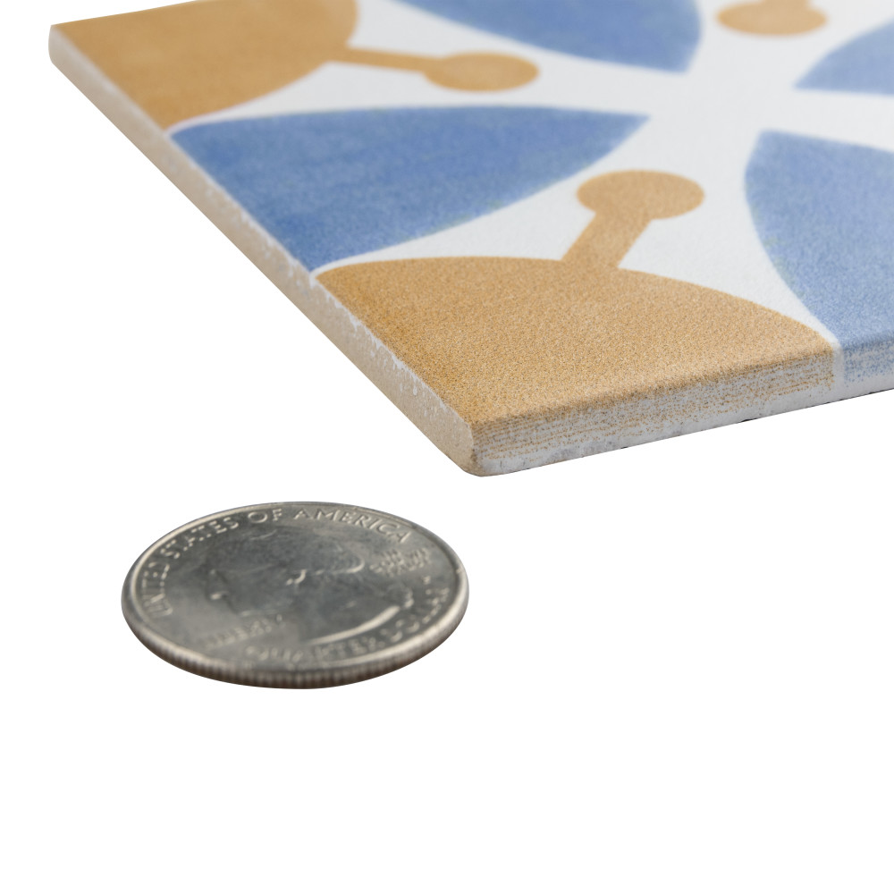 Revival Mini Leaf 3-7/8 in. x 3-7/8 in. Ceramic Floor and Wall Tile
