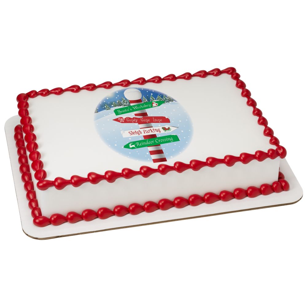 Image Cake North Pole Sign