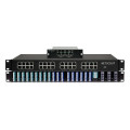 Rack Mount HD Fiber Tap 1 RU 16 to 24 Slot Modular Expansion Base External Form Factor Wired Connection Black
