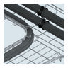 Radius Tee Kit, Electro Zinc, 2 in. H