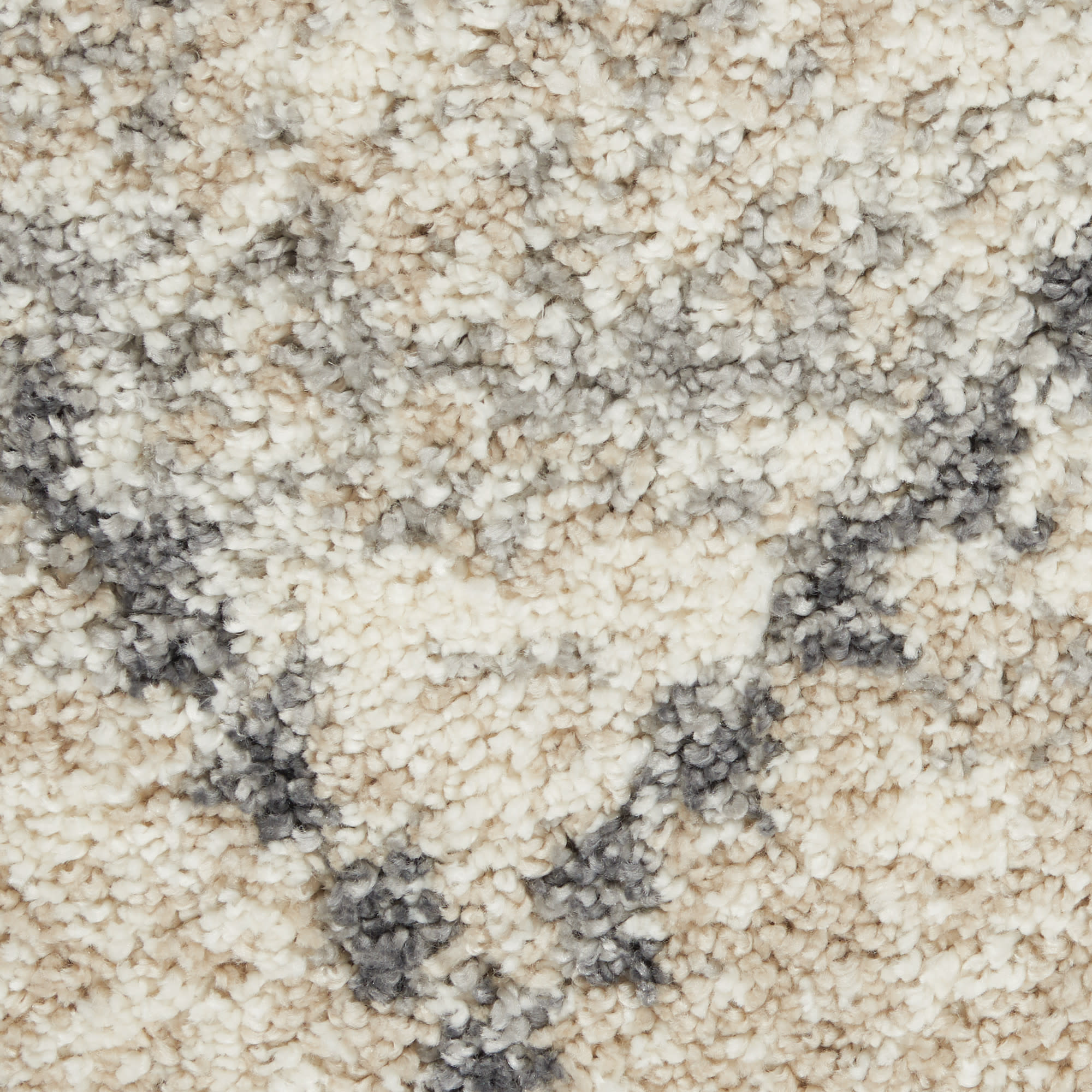 Nourison Oslo Shag 4' x 6' Ivory/Grey Shag Indoor Rug