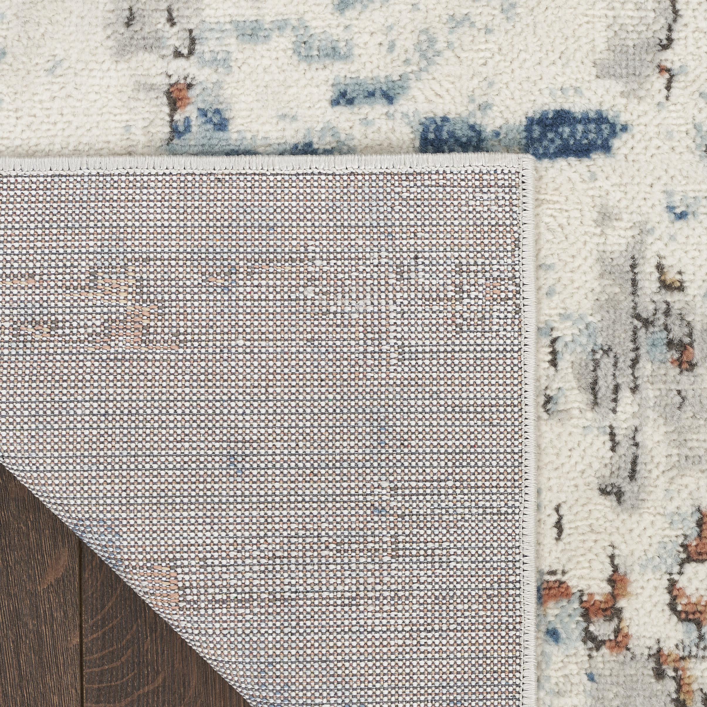 Nourison Quarry 7'10" x 9'10" Beige Blue Rust Modern Indoor Rug