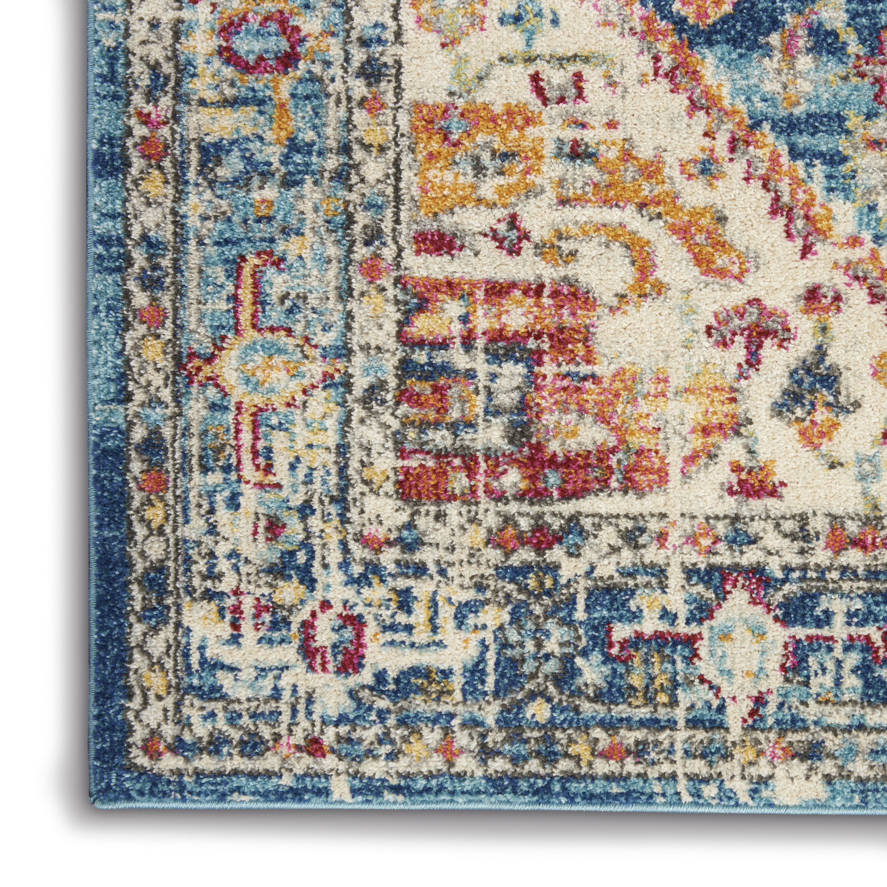 Nourison Passion 5'3" x 7'3" Ivory Light Blue Bohemian Indoor Rug