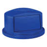 Rubbermaid Commercial, BRUTE, Dome, Polyethylene, 32 gal, Resin, Blue, Receptacle Lid