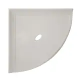 Retrofit Bath Accessoires Matte Gray Flatback 8″ Corner Shelf