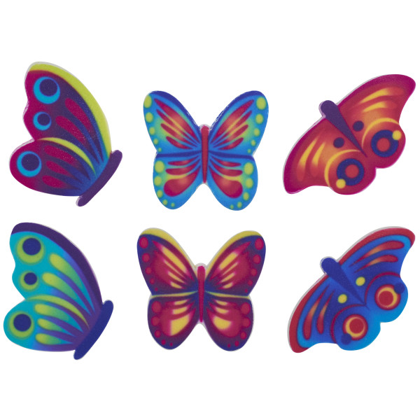 Color Pop Butterflies Sweet Décor® Edible Decorations