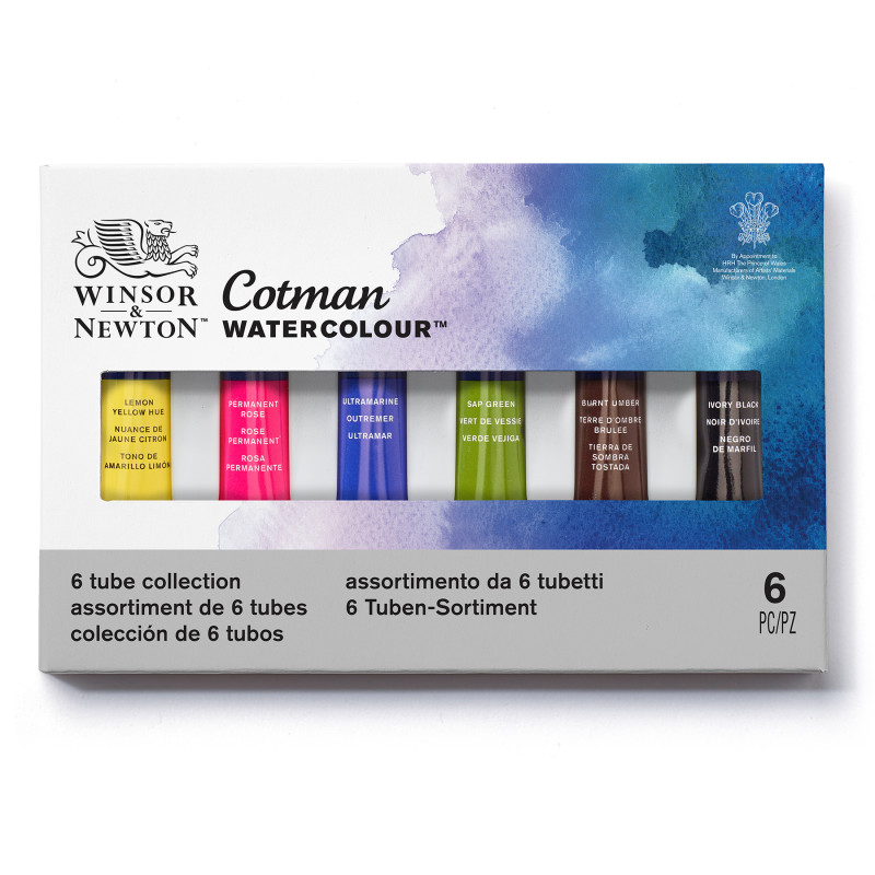 Cotman Watercolor 6 Tube Collection, 8 mL