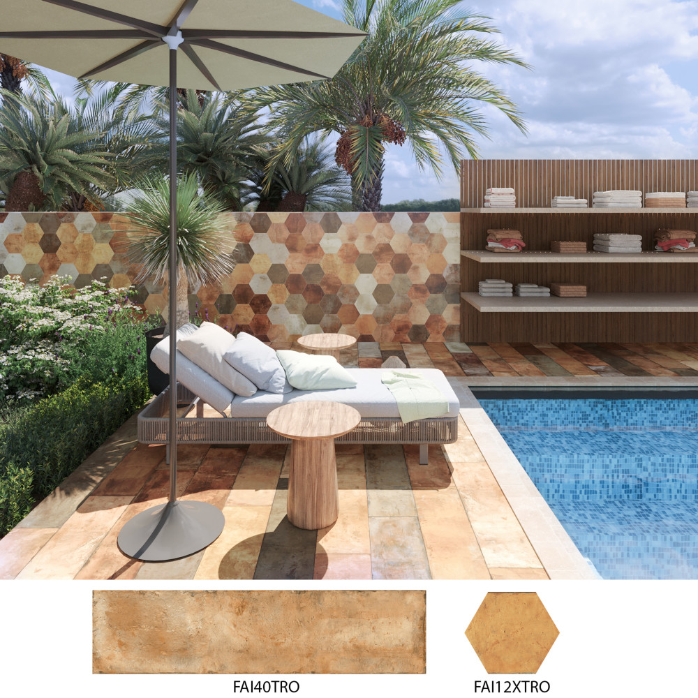 Terre Hex Rosso 9-7/8 in. x 11-3/8 in. Porcelain Floor and Wall Tile