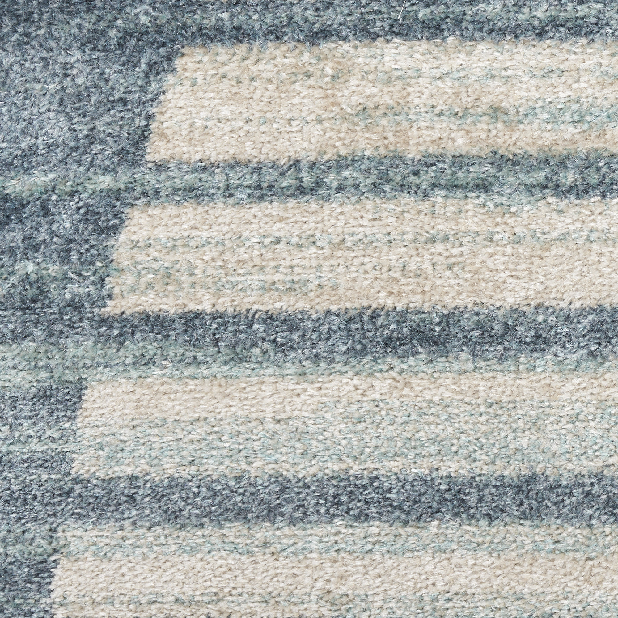 Nourison Astra Machine Washable 2' x 6' Blue Mid-Century Modern Indoor Rug