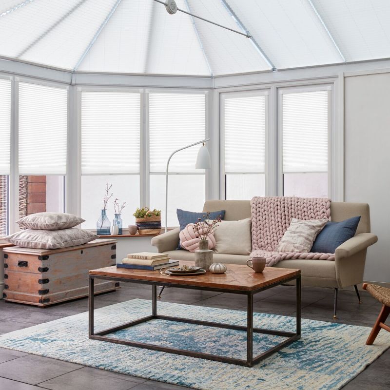 Arran Chalk Pleated blind