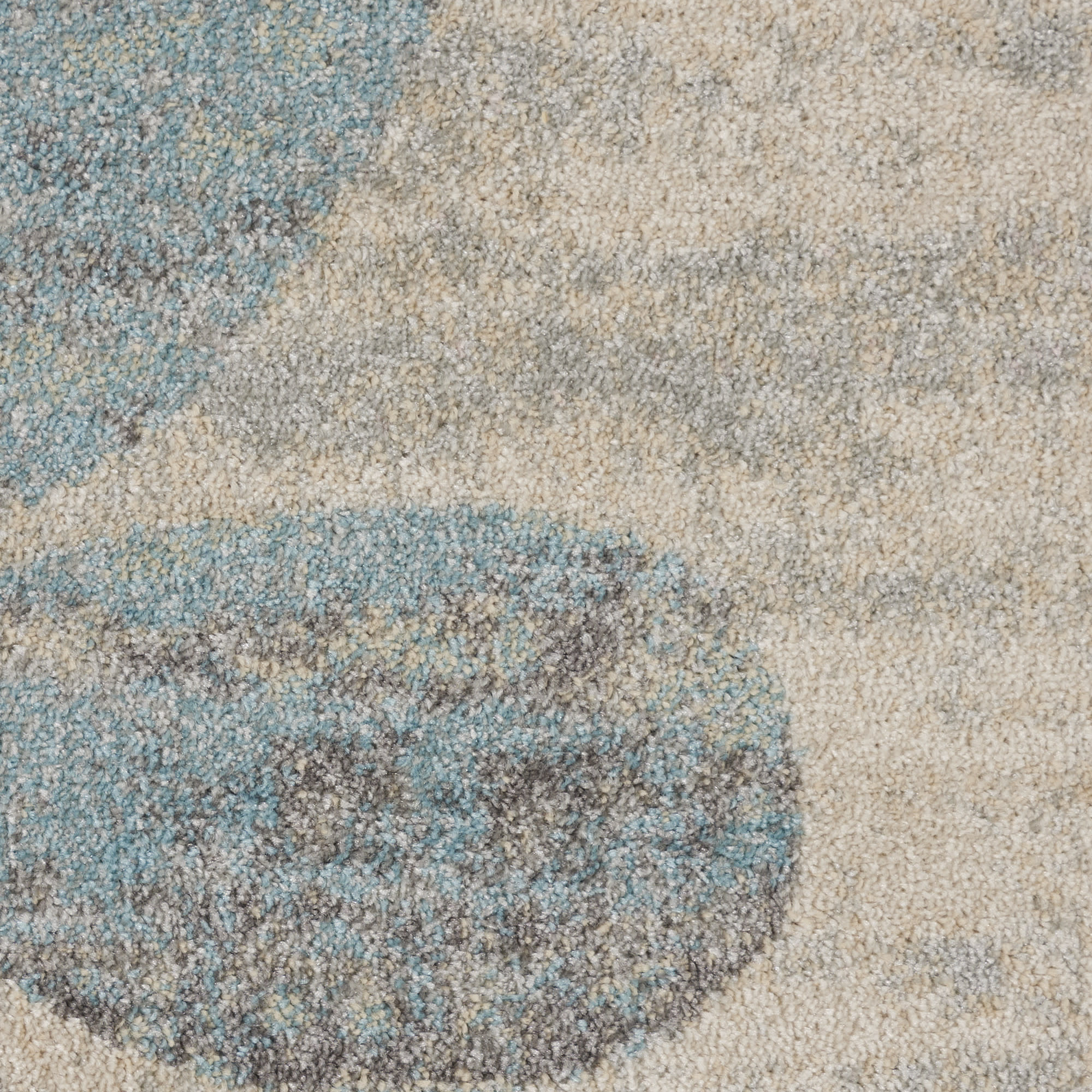 Nourison Tranquil 8' x 10' Ivory/Light Blue Farmhouse Indoor Rug