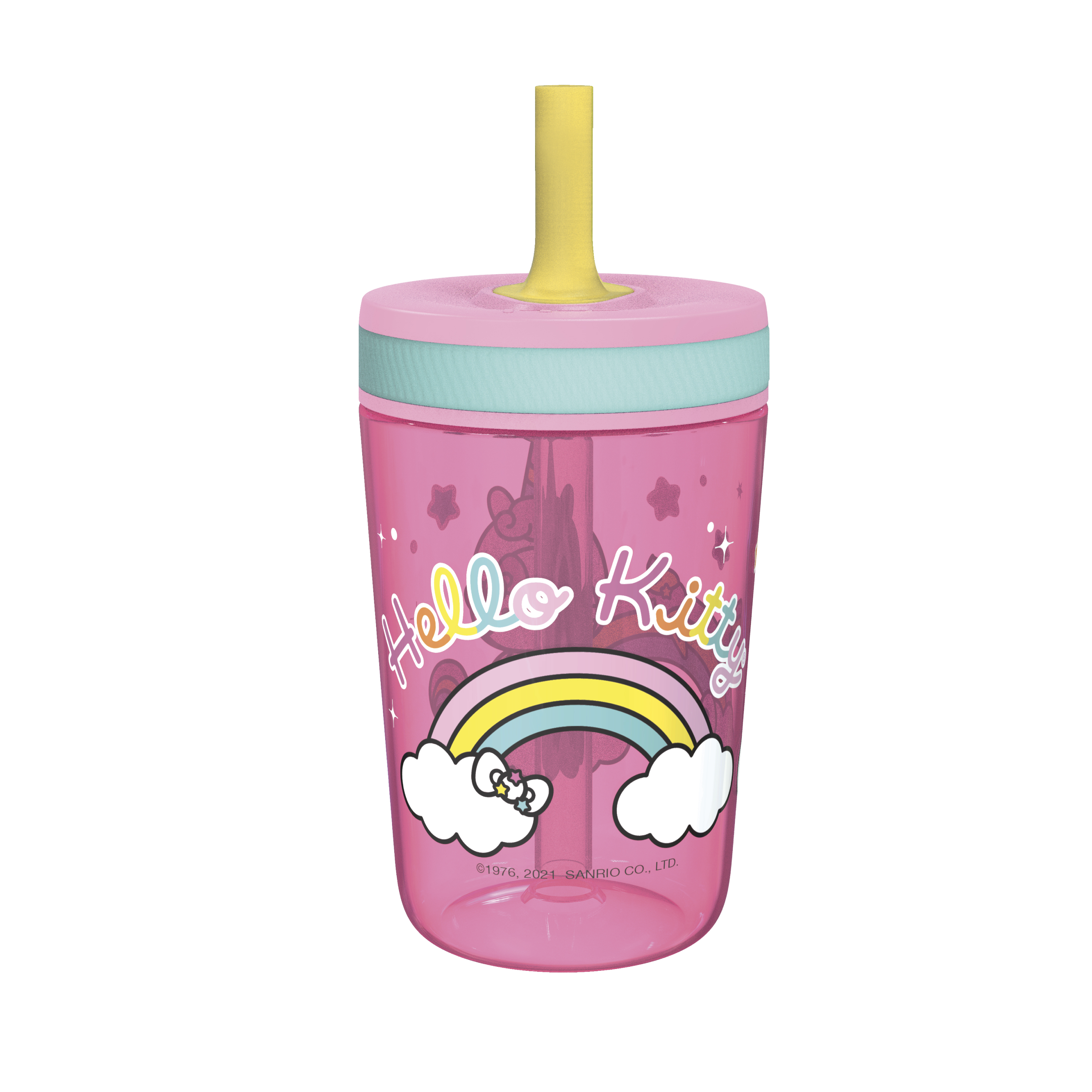 Sanrio 15  ounce Plastic Tumbler with Lid and Straw, Hello Kitty, 2-piece set slideshow image 5