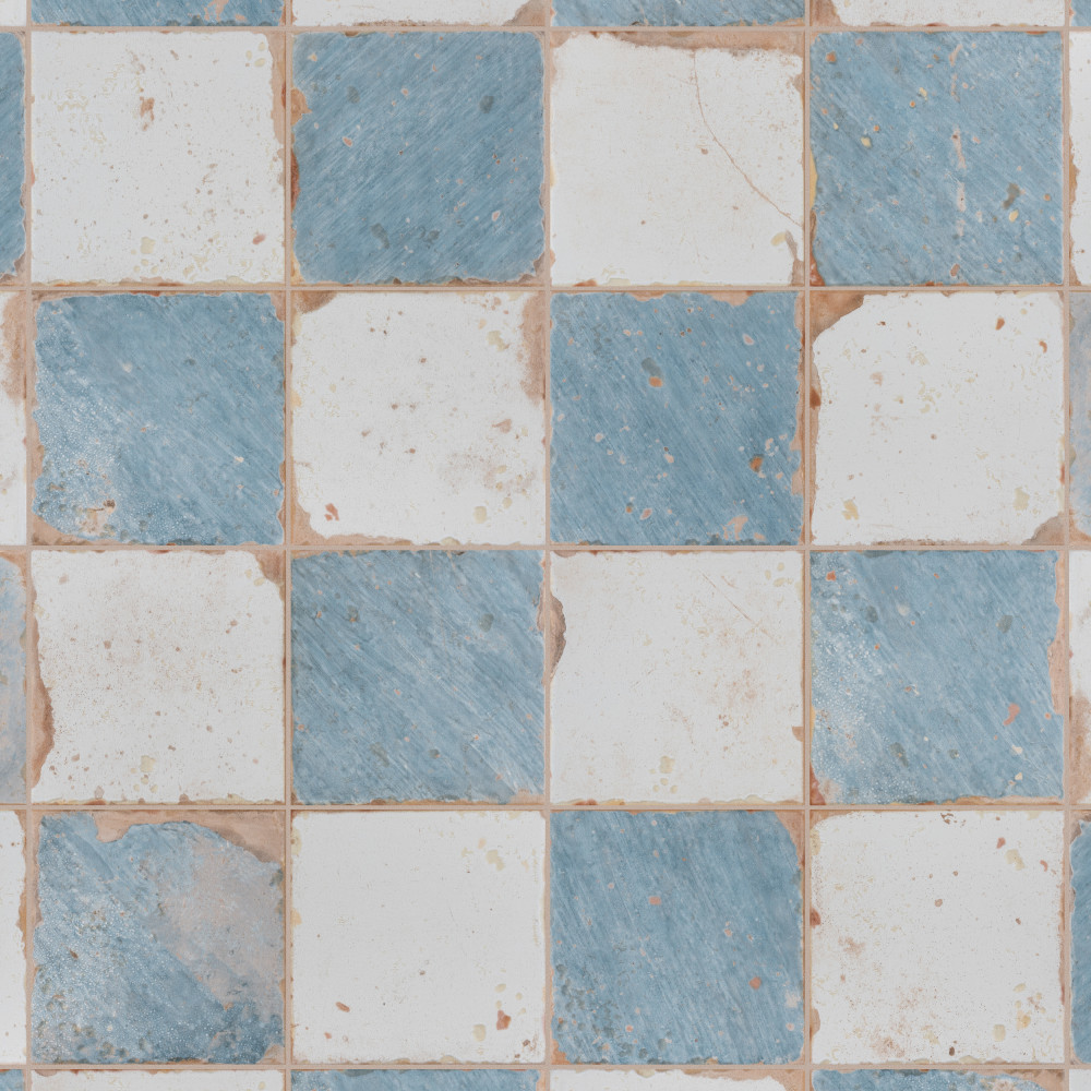 Artisan Damero Azul 13x13 Square Ceramic Floor and Wall Digital Pattern