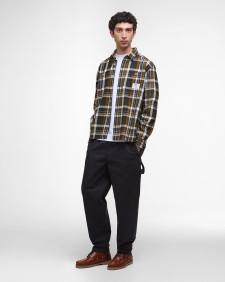 Harton Relaxed Slub Trousers Dark Navy