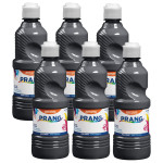 Prang&reg; Ready-to-Use Tempera Paint, Black, 16 oz, Pack of 6 DIX21608-6