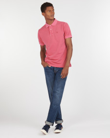 Washed-Out Sports Polo Shirt 