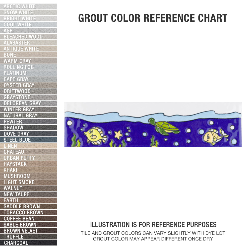 Captain Fishie 2 in. x 7-7/8 in. Ceramic Wall Trim