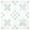 Specialty Mosaic Collection Bianco Dolomiti Ultra Premium Honed And Morning Blue Honed 12×12 Lucid Mosaic