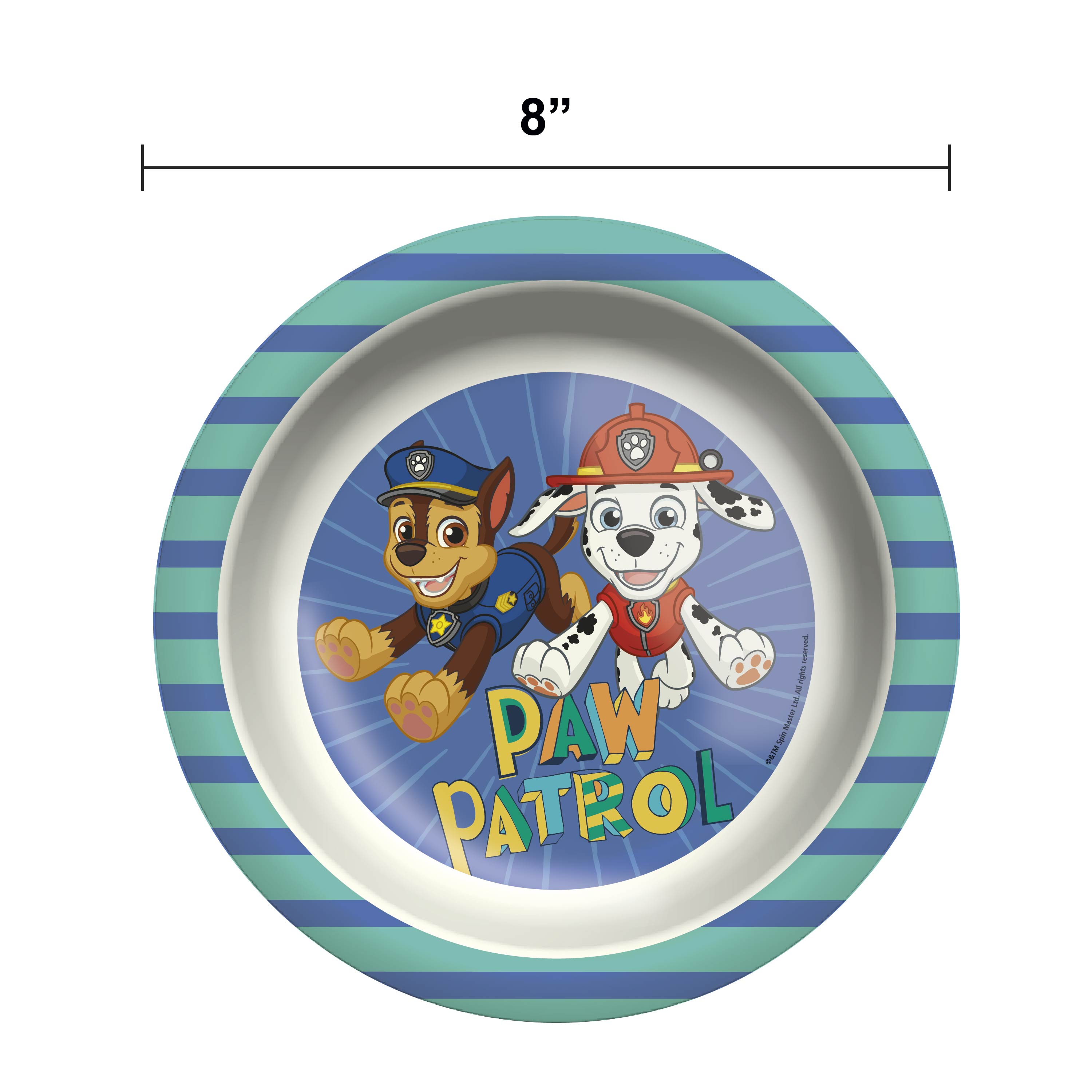 Paw Patrol Kids Plate and Bowl Set, Chase & Marshall, 2-piece set slideshow image 8