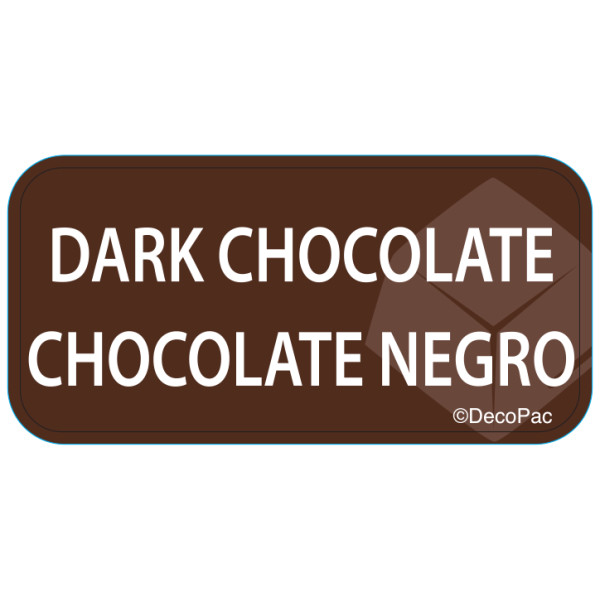Dark Chocolate Label PhotoCake® Edible Image® Merchandising Label