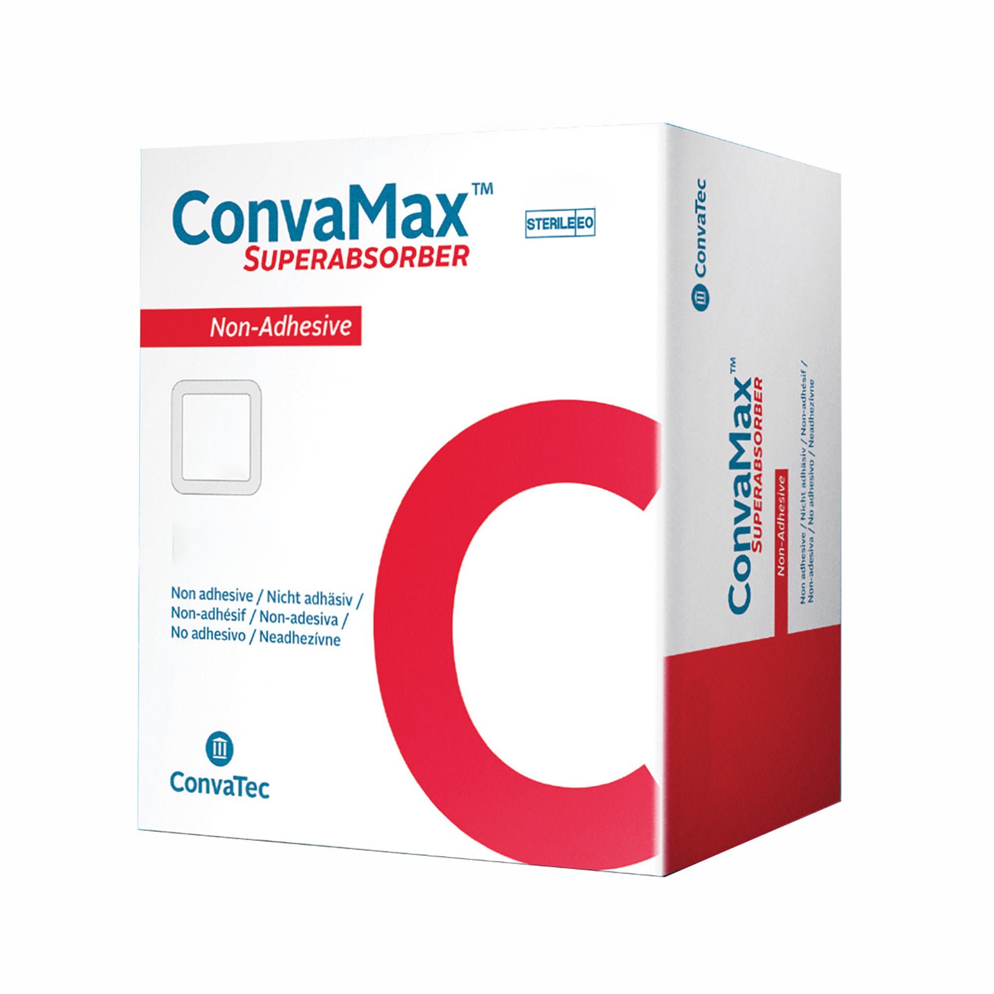 ConvaMax™ Superabsorber Silicone Adhesive with Border Foam Dressing, 4 x 4 Inch