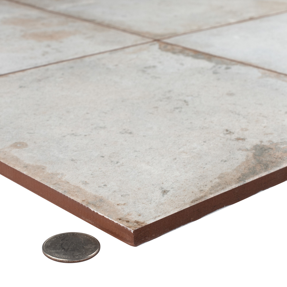 Kings Root Distressed White 17-5/8 in. x 17-5/8 in. Ceramic Floor and Wall Tile