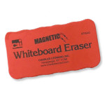 Charles Leonard Magnetic Whiteboard Eraser, Red/Black, 12 Per Pack CHL74540