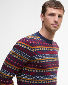 Pullover Easdale Fair Isle Rundhalsausschnitt Navy
