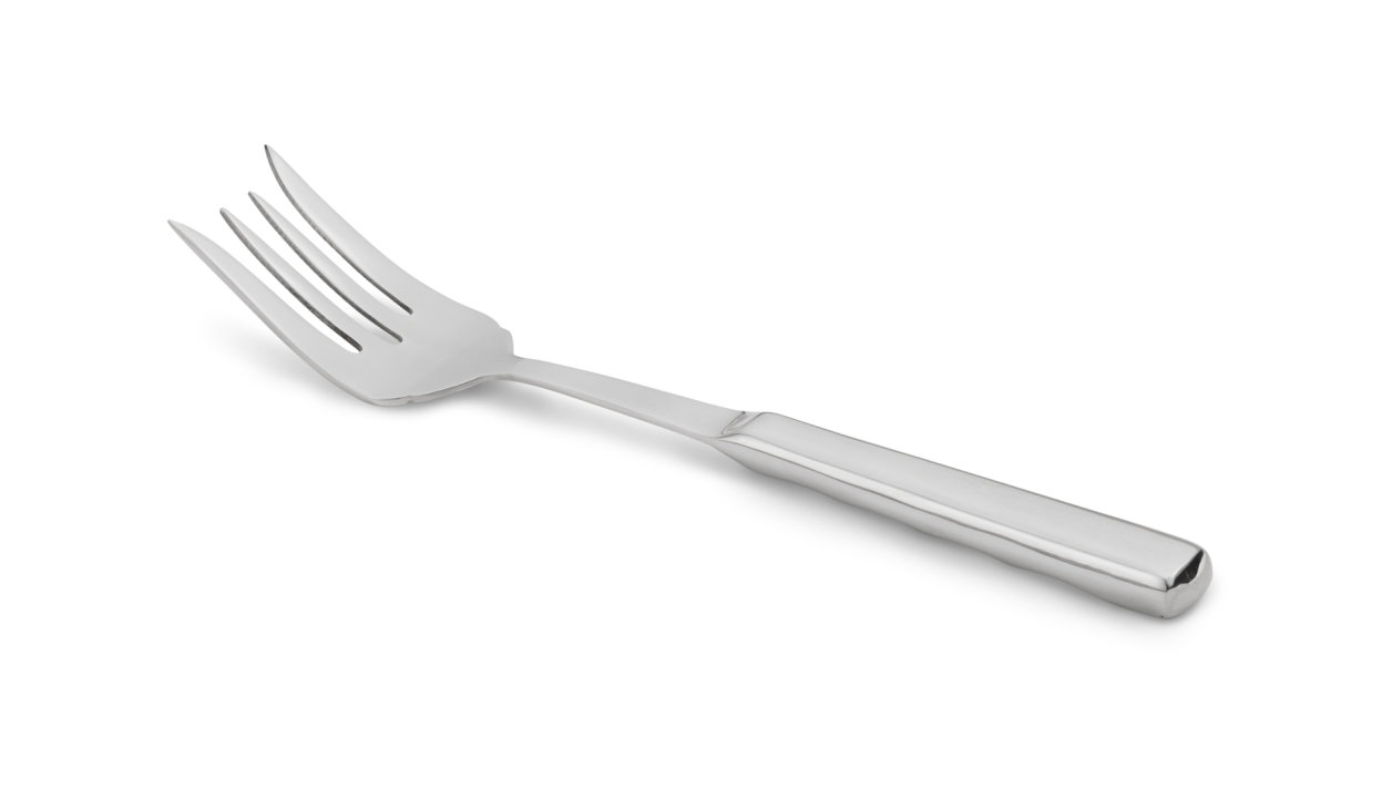 4-tine hollow-handle serving fork