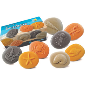 Let's Investigate &ndash; Seashore, Set of 8 Stone Figures
