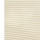 Cream-colored cellular (honeycomb) blind, fully lowered and closed, pleated horizontal cells; gently filtering diffuse light against a plain, softly lit interior with no visible window frame.