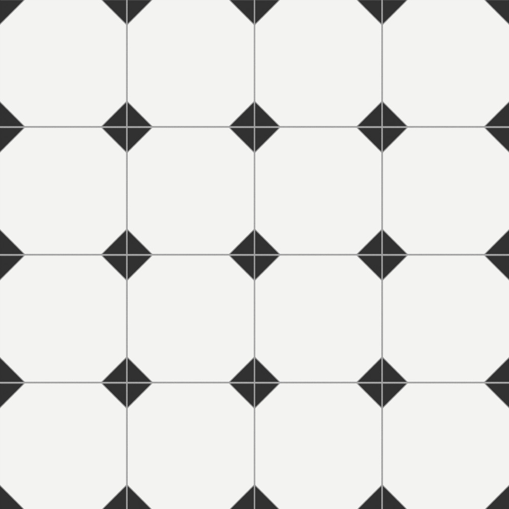 Chelsea Black 9-3/4 in. x 9-3/4 in. Porcelain Floor and Wall Tile