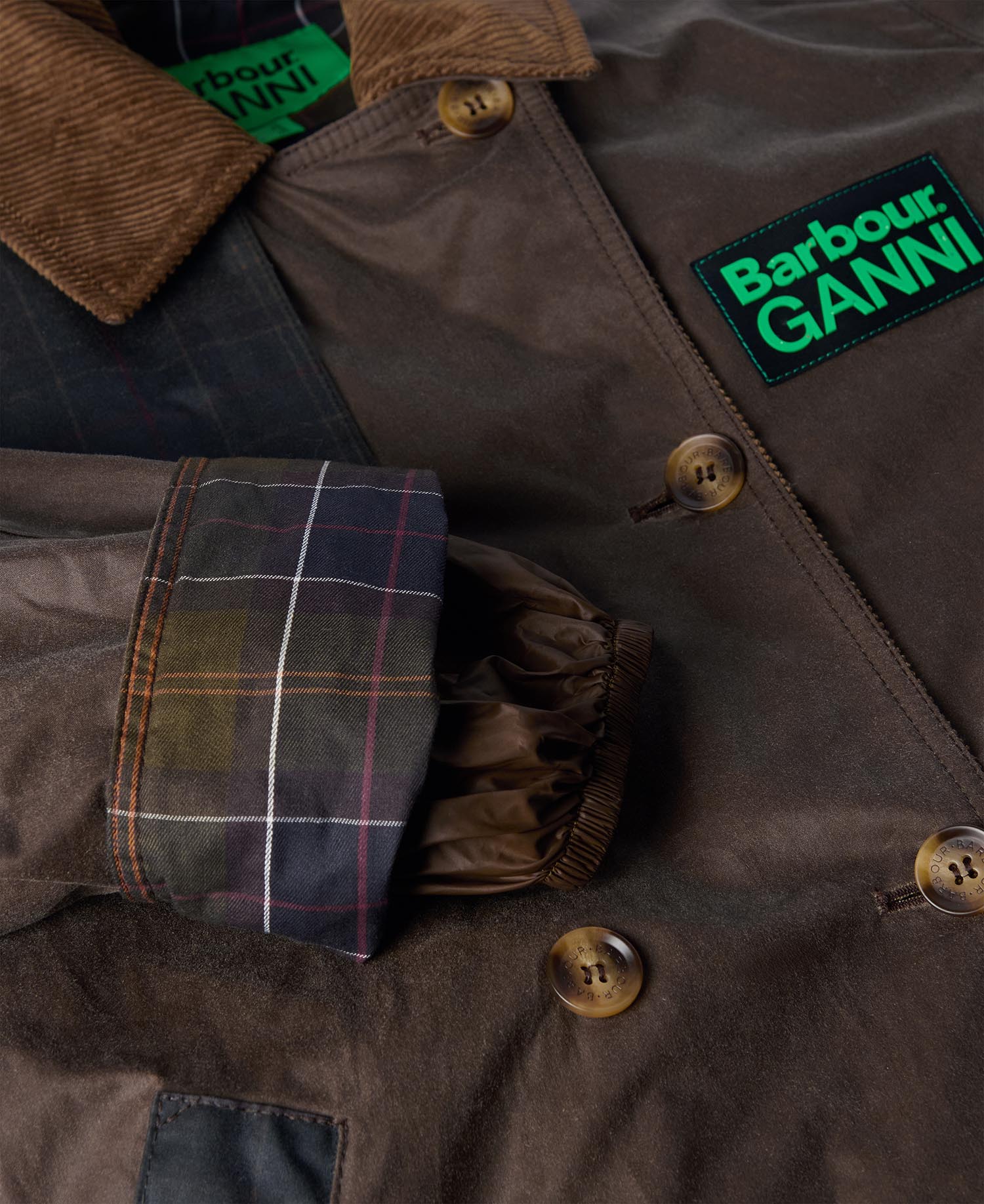 Barbour x GANNI Waxed Trench Coat image number 6
