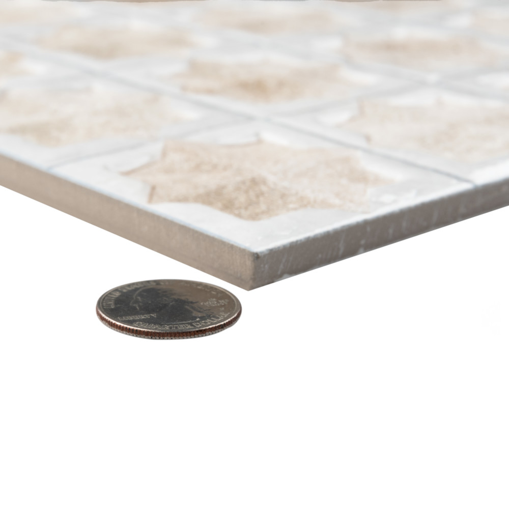 Tetuan Astre Arena White 12-1/8 in. x 21-7/8 in. Porcelain Wall Tile
