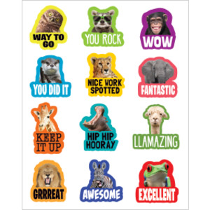 Go Wild Animals Stickers, Pack of 72