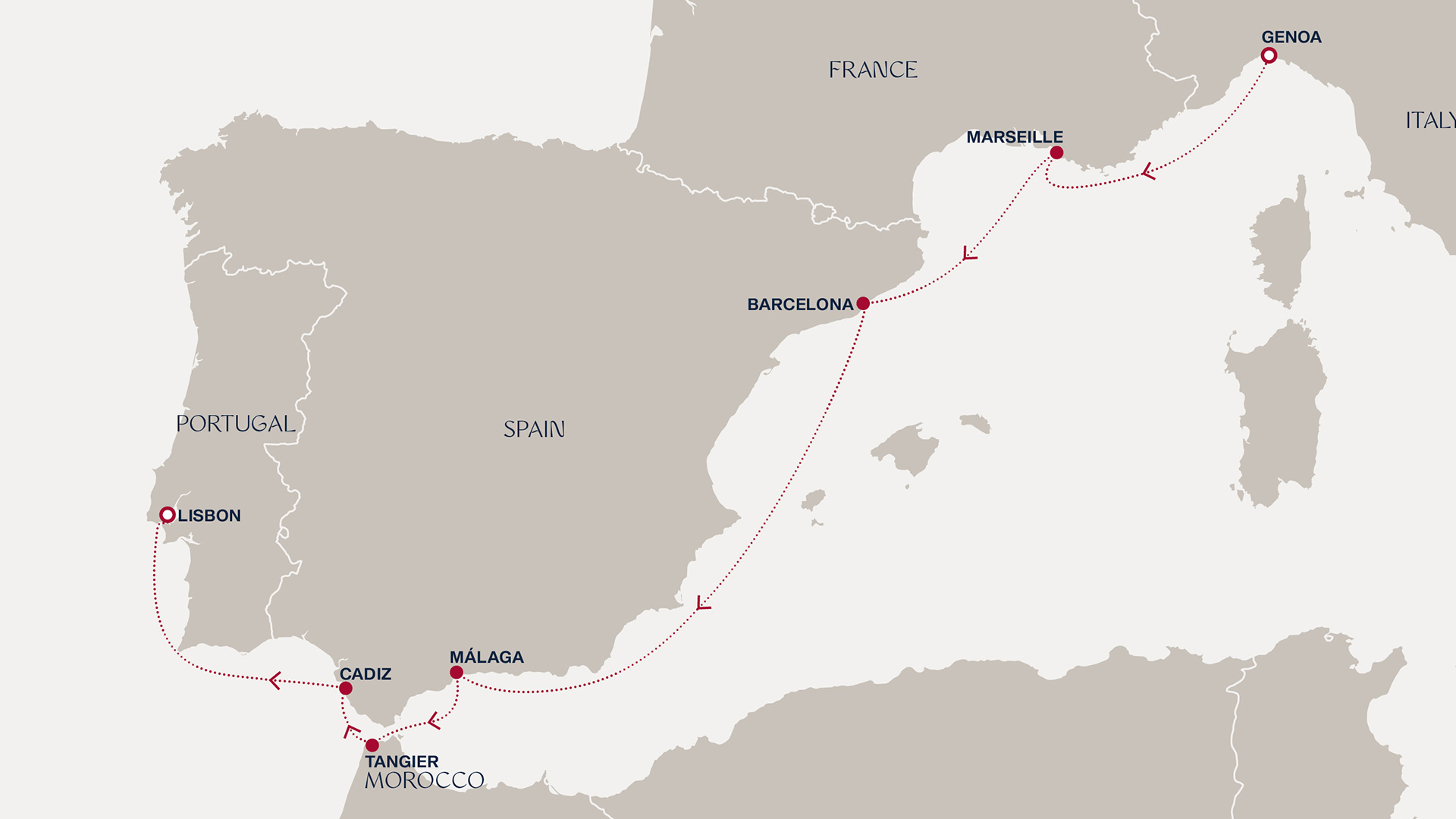 Itinerary map