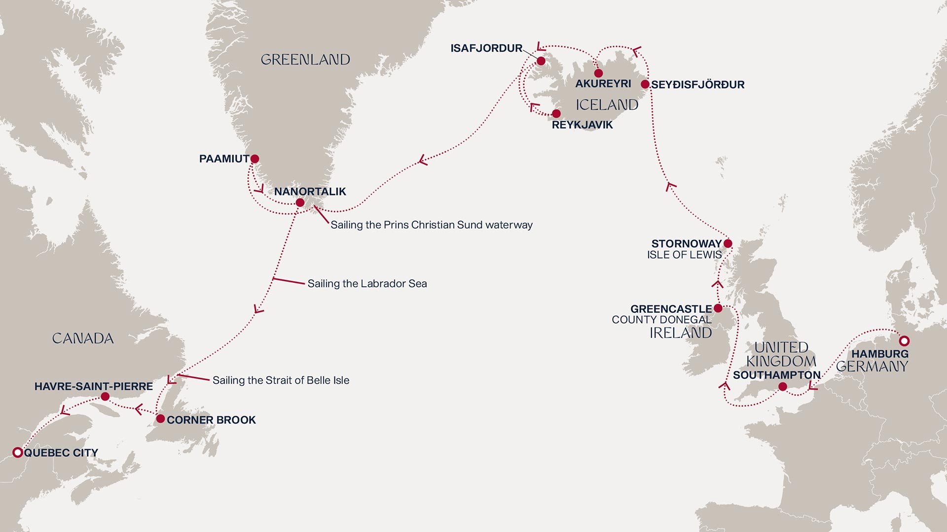 Itinerary map