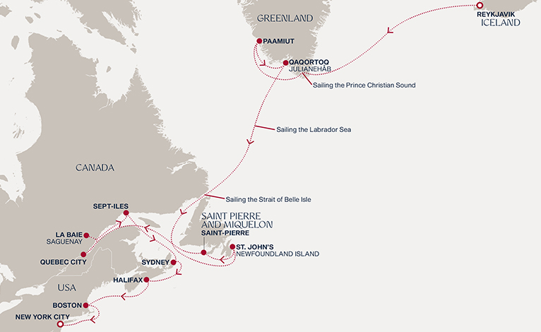 Itinerary map