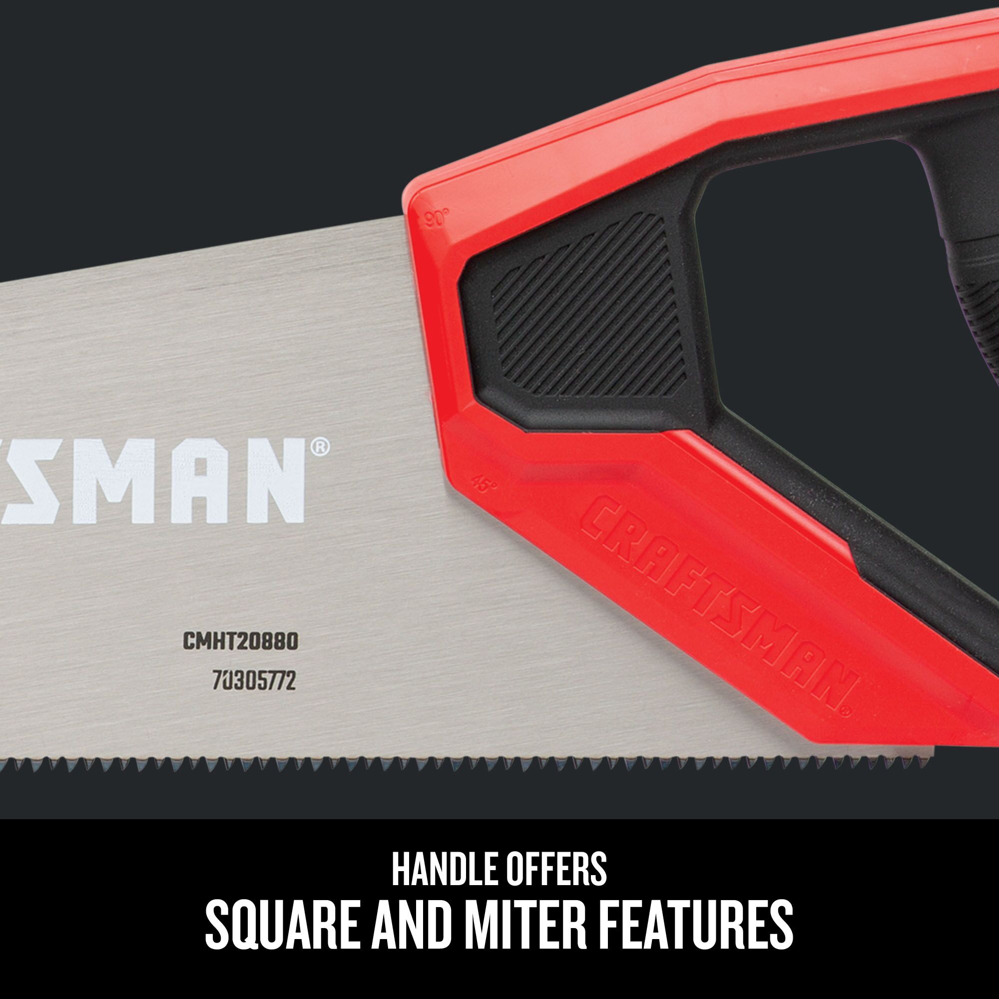 Graphic of CRAFTSMAN Handsaw highlighting product features