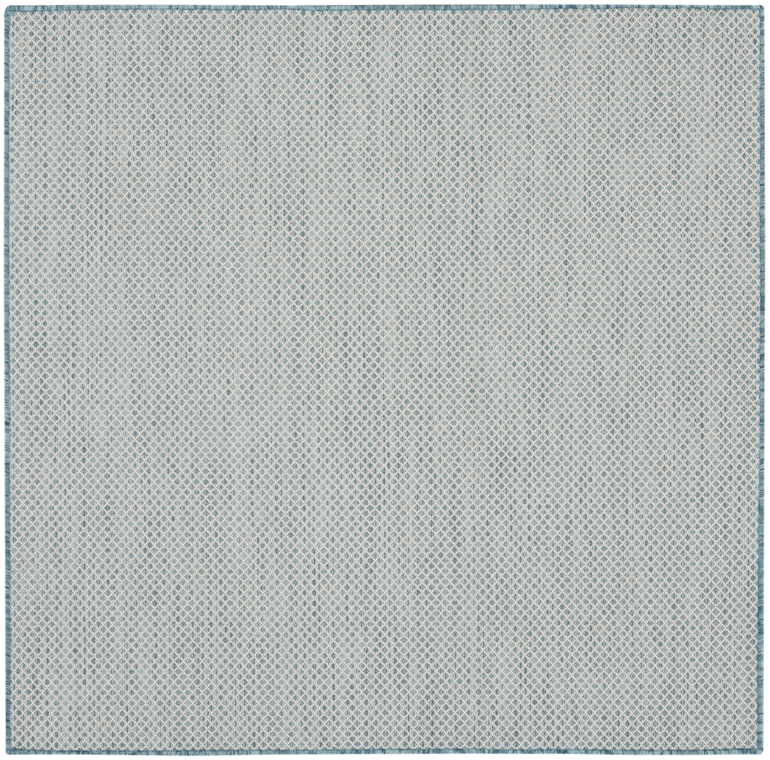 Nourison Courtyard 4' x Square Ivory Aqua Modern Rug