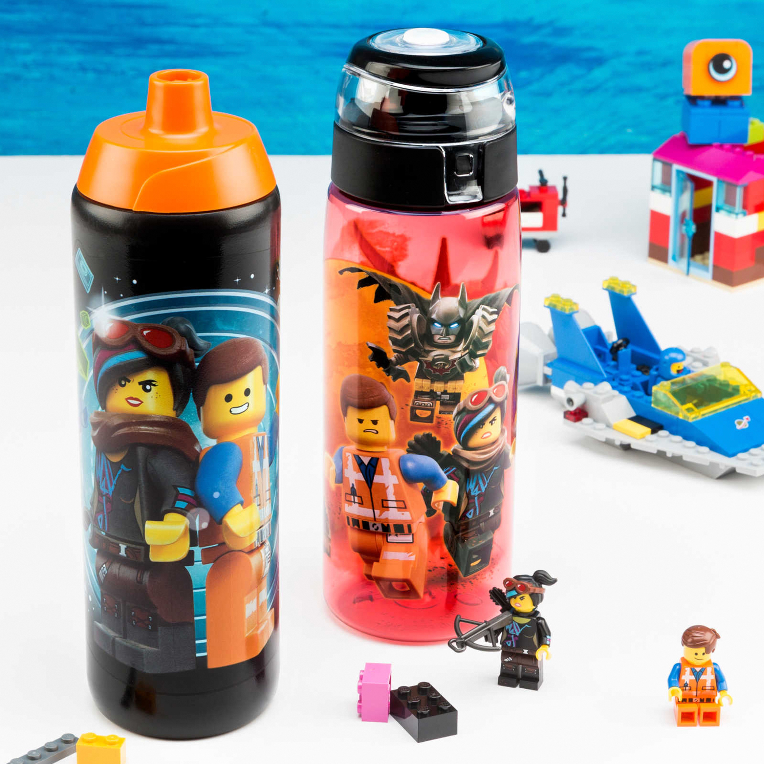 LEGO Movie 2 25 ounce Water Bottle, Batman, Wyldstyle & Emmet, 2-piece set slideshow image 2 LEGO Movie 2 25 ounce Water Bottle, Batman, Wyldstyle & Emmet, 2-piece set slideshow image 2