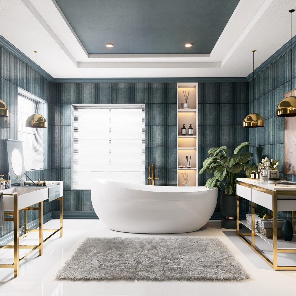 Sample – Capri Strata Indigo Porcelain Floor and Wall Tile