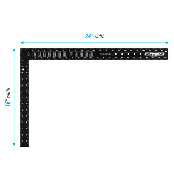 8100-1624FS 16x24-inch Aluminum Laser Etched Framing Square
