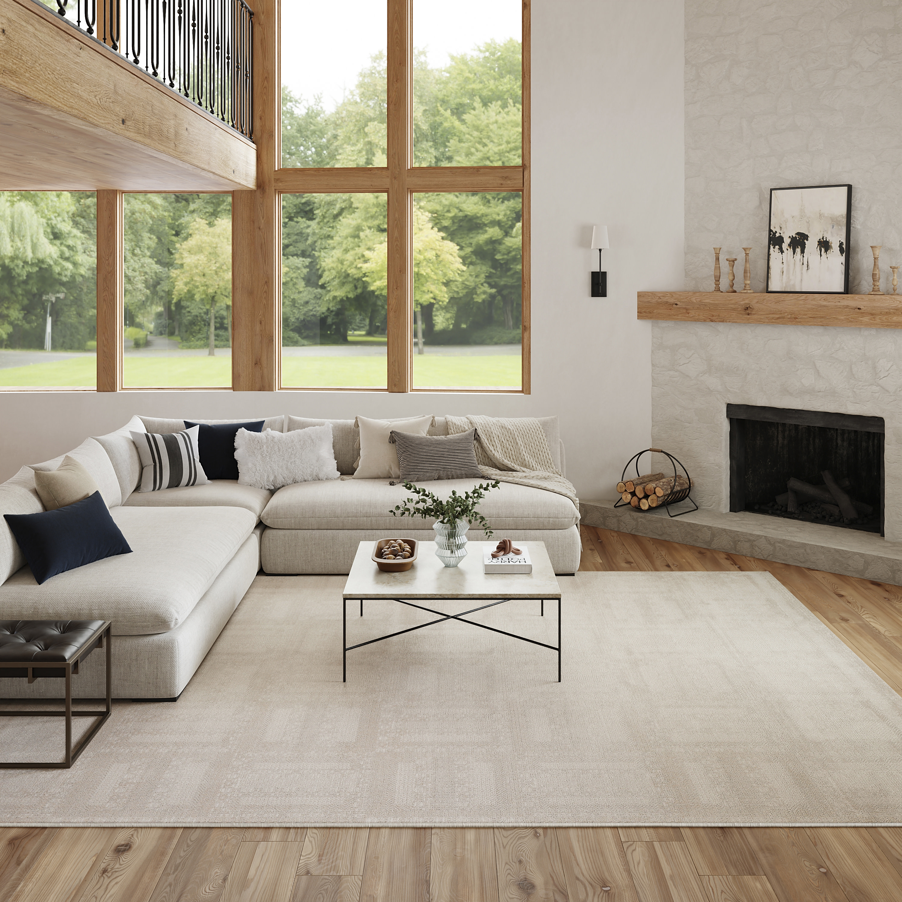 Nourison Nordic 6' x 9' Ivory Modern Indoor Rug