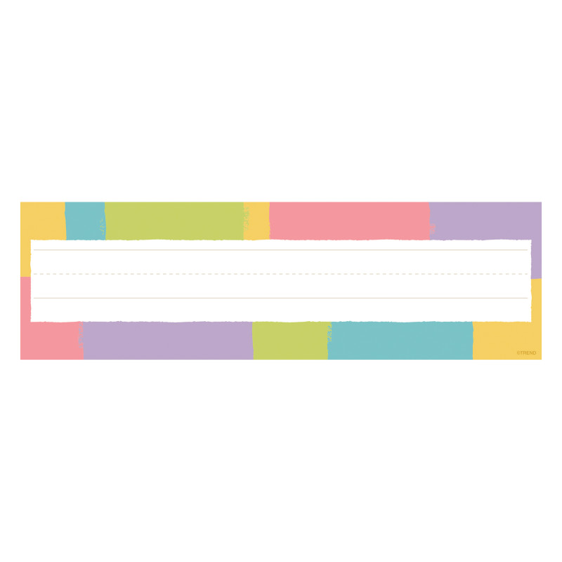 Cheerful Stripes Desk Toppers® Name Plates, 36 Count
