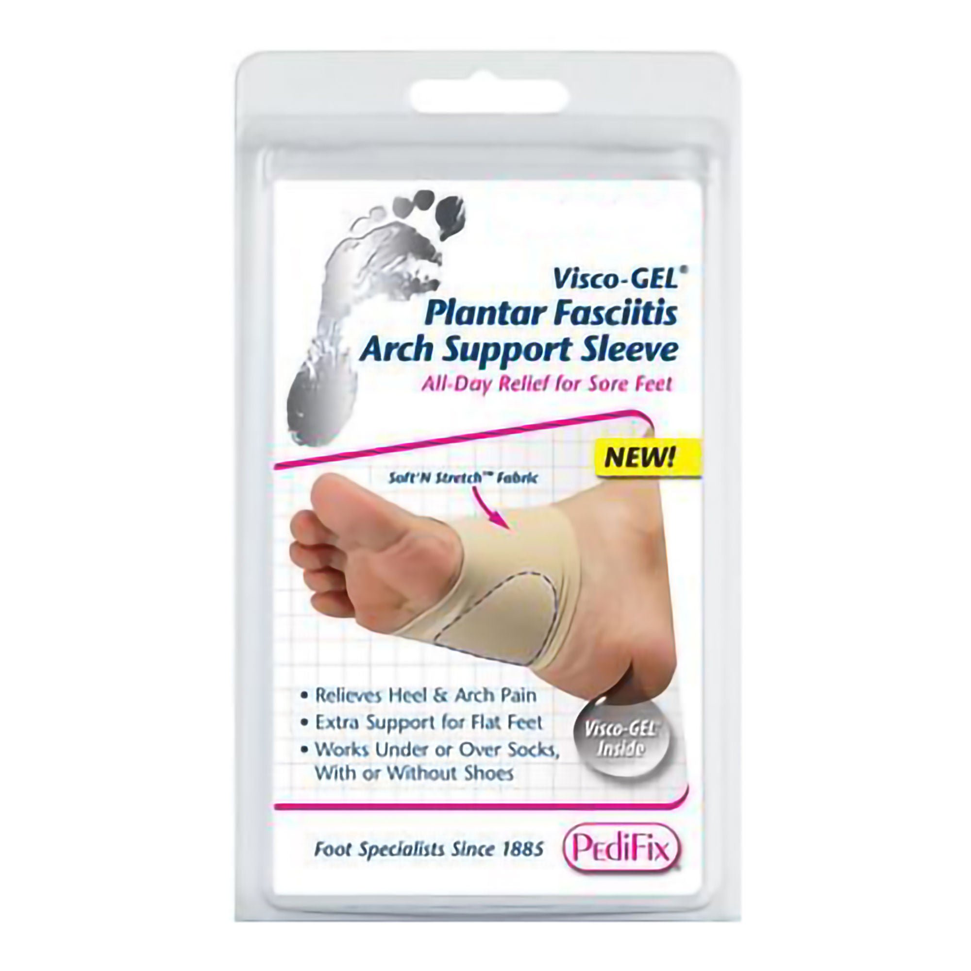 Pedifix SLEEVE, ARCH SUPPORT VISCO-GELPLANTAR FASCIITIS LG/XLG