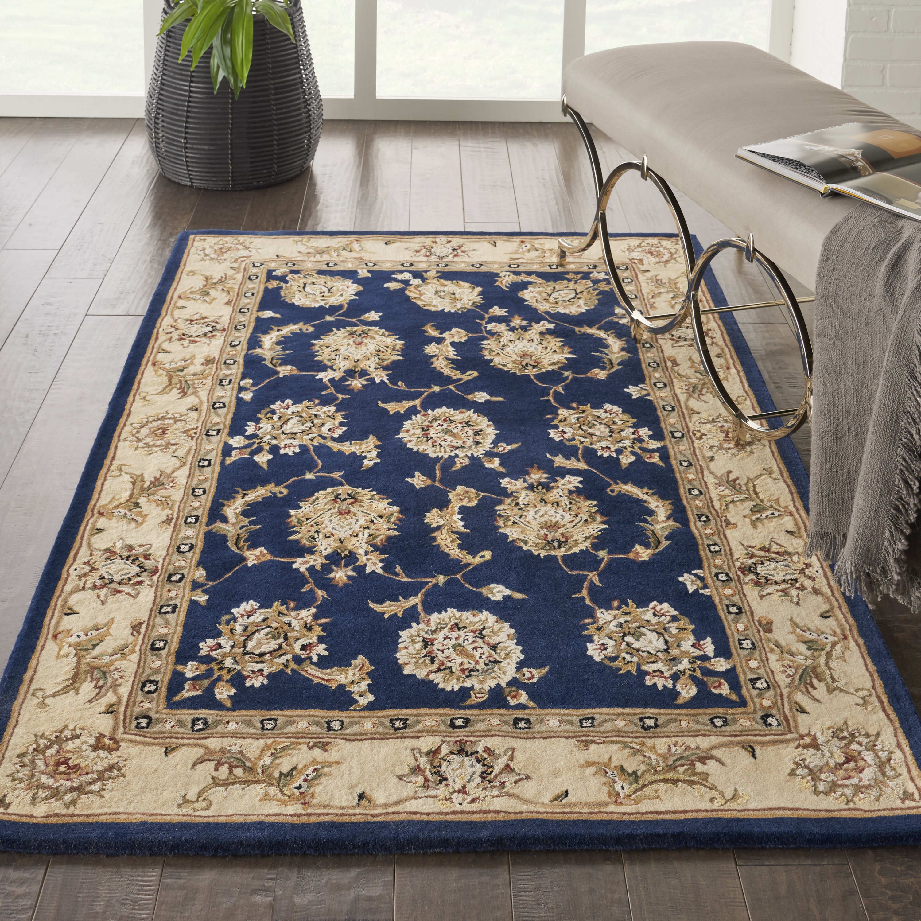 Nourison Nourison 2000 5'6" x 8'6" Navy Traditional Indoor Rug